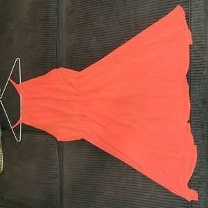 Bright orange dress